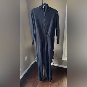 ** NWT Victoria's Secret On Point Black Size S Cotton Fleece Hooded Jumpsuit